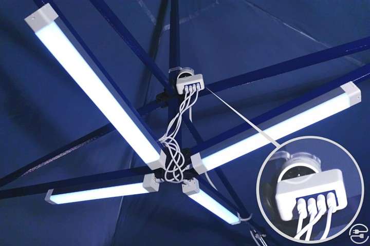 Svinību telts apgaismojums